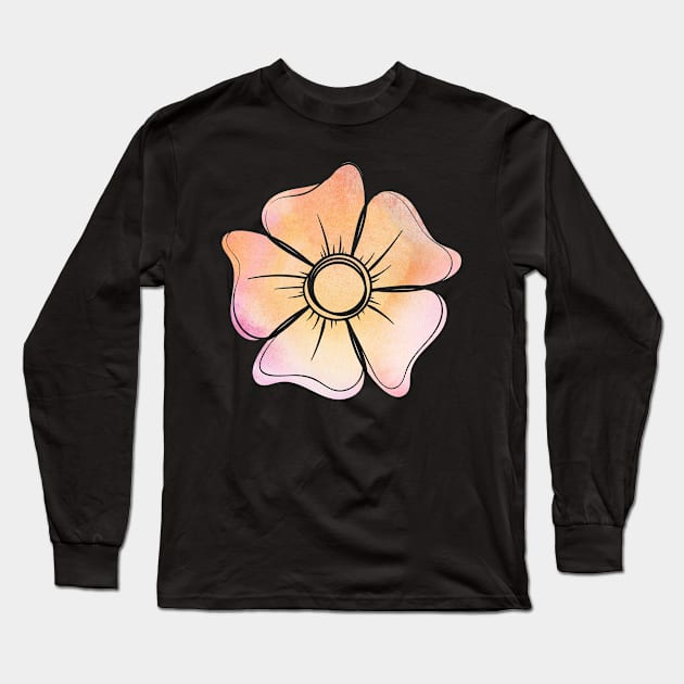 Summer Flowers Long Sleeve T-Shirt by Usea Studio